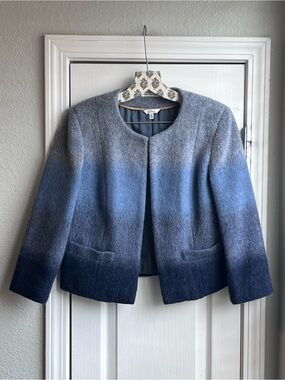 L.L. BEAN Signature Collection Ombré Wool Blend Jacket Gray Blue Women’s Size 4